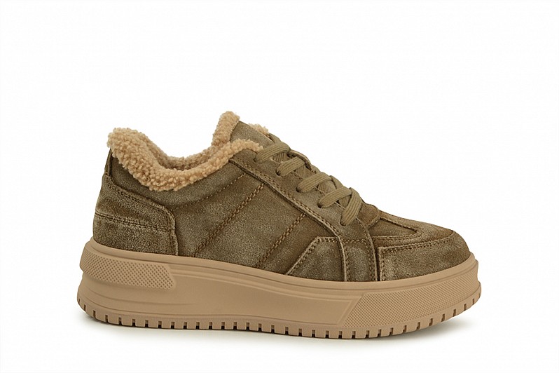 Кеди жіночі хакі з натуральної замші (008508) Кеди жіночі хакі з натуральної замші (008508)