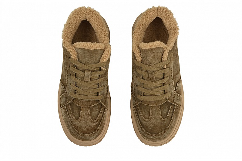 Кеди жіночі хакі з натуральної замші (008508)