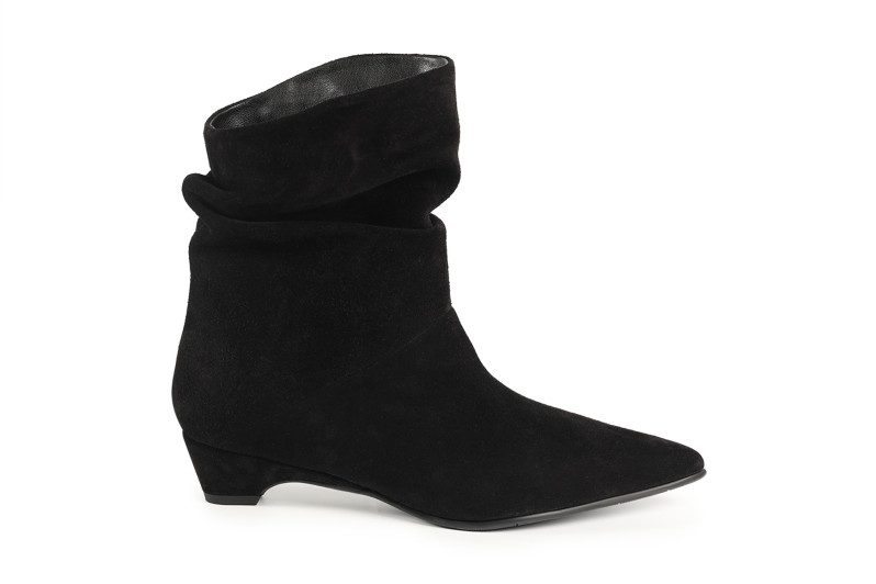 Черевики жіночі чорні з натуральної замші (008817)