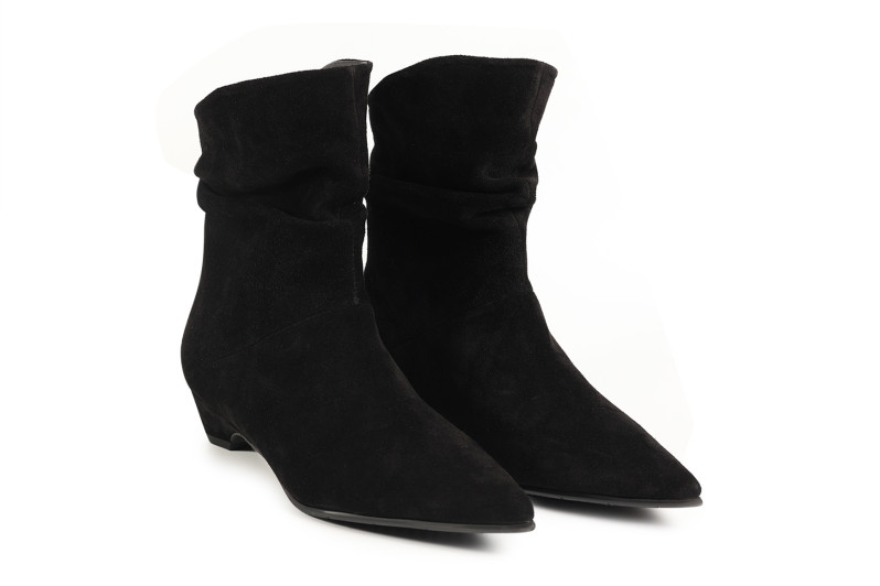 Черевики жіночі чорні з натуральної замші (008817)