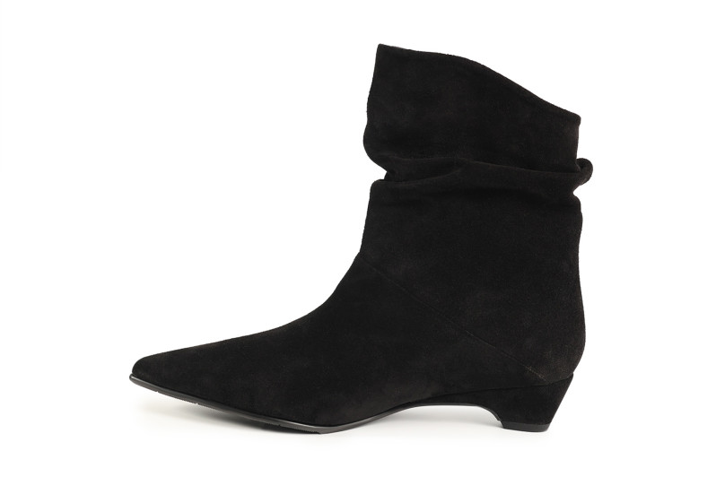 Черевики жіночі чорні з натуральної замші (008817)