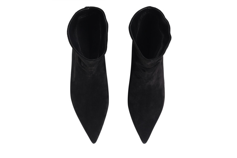 Черевики жіночі чорні з натуральної замші (008817)