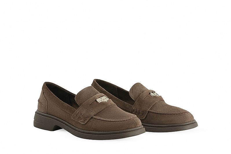 Лофери жіночі коричневі з натуральної замші (008431) Лофери жіночі коричневі з натуральної замші (008431)