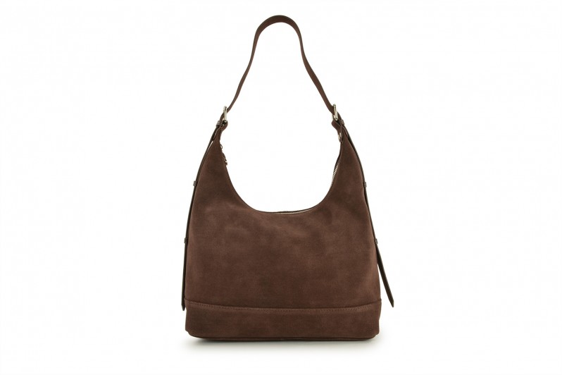 Сумка жіноча коричнева з натуральної замши (008705)