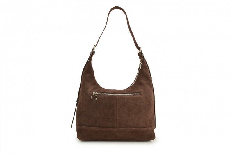 Сумка жіноча коричнева з натуральної замши (008705)