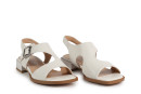 Босоніжки жіночі білі з натуральної шкіри (008849)