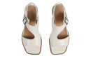 Босоніжки жіночі білі з натуральної шкіри (008849)