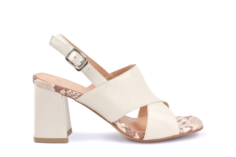 Босоніжки жіночі бежеві з натуральної шкіри (009001)