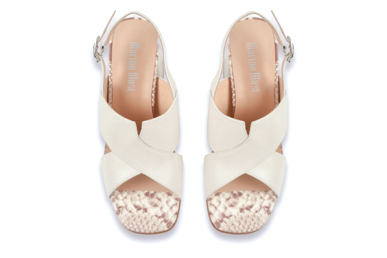 Босоніжки жіночі бежеві з натуральної шкіри (009001)