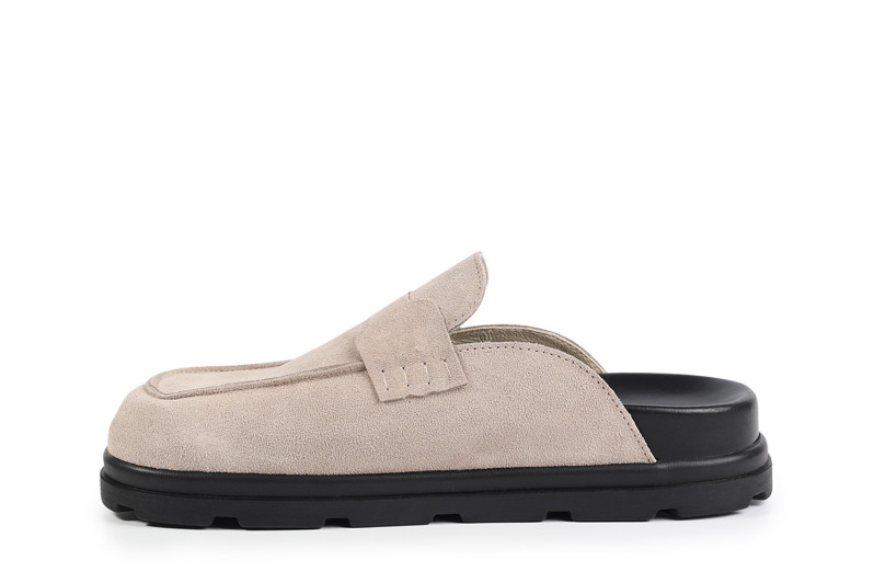 Мюлі бежеві з натуральної замши (008957)