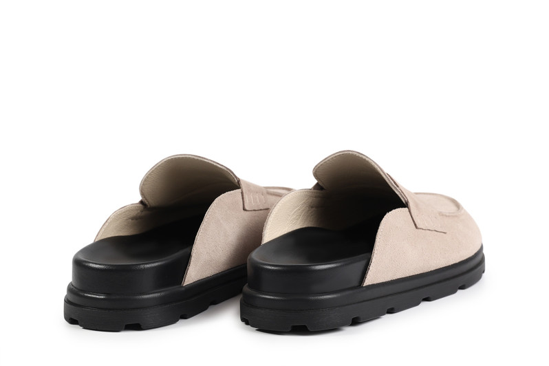 Мюлі бежеві з натуральної замши (008957)