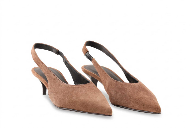 Туфлі жіночі коричневі з натуральної замши (009081)