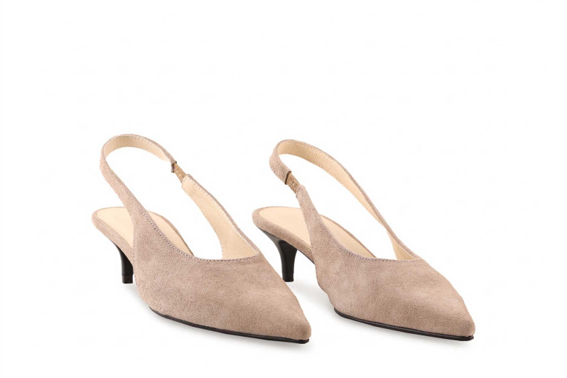 Туфлі жіночі бежеві з натуральної замши (009085)