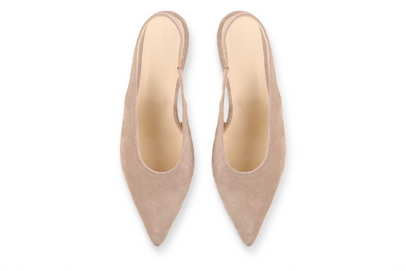 Туфлі жіночі бежеві з натуральної замши (009085)