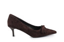 Туфлі жіночі коричневі з натуральної замши (008773)