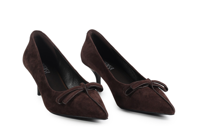 Туфлі жіночі коричневі з натуральної замши (008773)