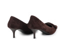 Туфлі жіночі коричневі з натуральної замши (008773)