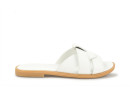 Шльопанці жіночі білі з натуральної шкіри (008967)