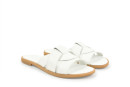 Шльопанці жіночі білі з натуральної шкіри (008967)