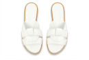 Шльопанці жіночі білі з натуральної шкіри (008967)