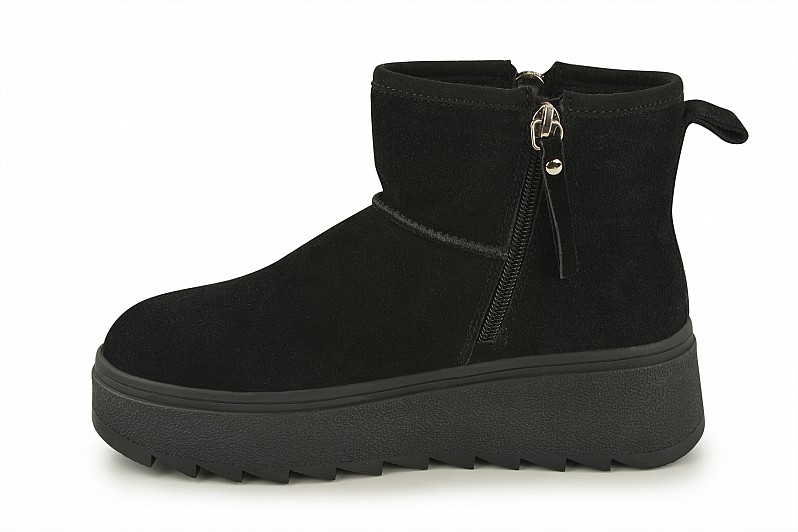 Уггі жіночі чорні з натуральної замши (008519)