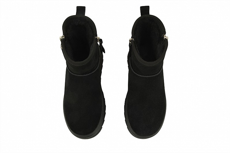 Уггі жіночі чорні з натуральної замши (008519)