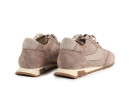 Кросівки жіночі бежеві з натуральної замші, текстилю (008839)