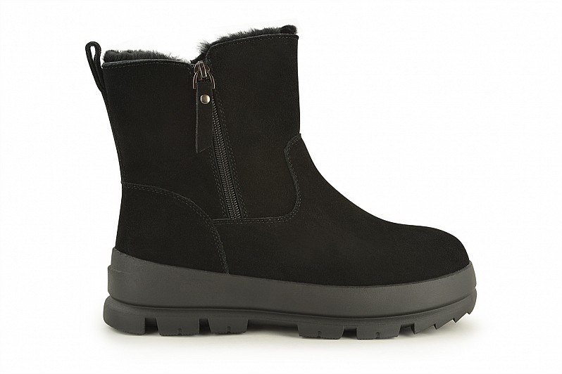 Черевики жіночі чорні з натуральної замші (008529) Черевики жіночі чорні з натуральної замші (008529)