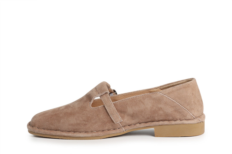 Лофери жіночі бежеві з натуральної замші (008778)