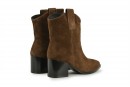 Козаки жіночі коричневі з натуральної замші (008690)