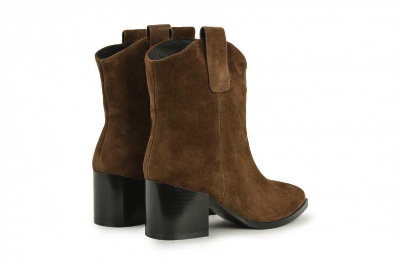 Козаки жіночі коричневі з натуральної замші (008690)