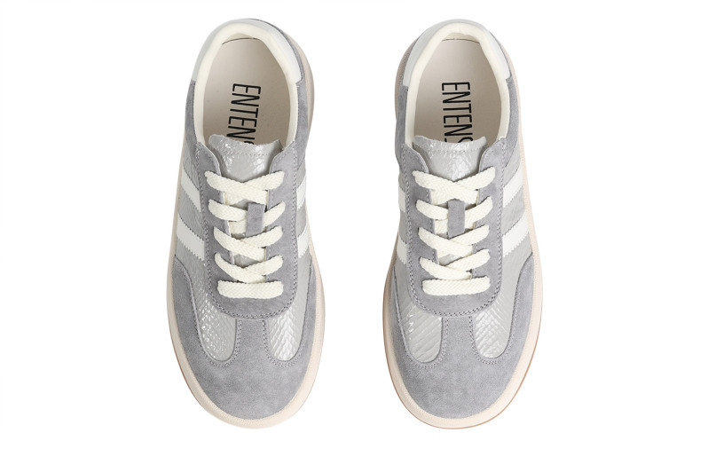 Кеди жіночі сірі з нубуку (008785)