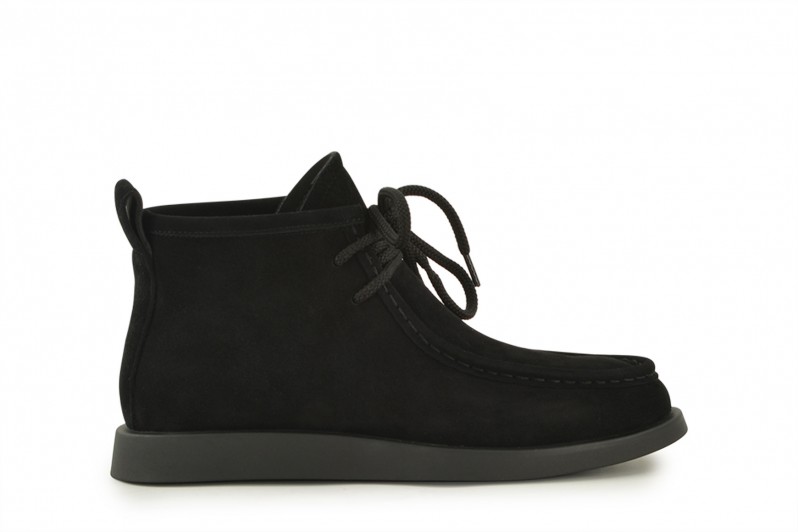 Черевики жіночі чорні з натуральної замші (008470)