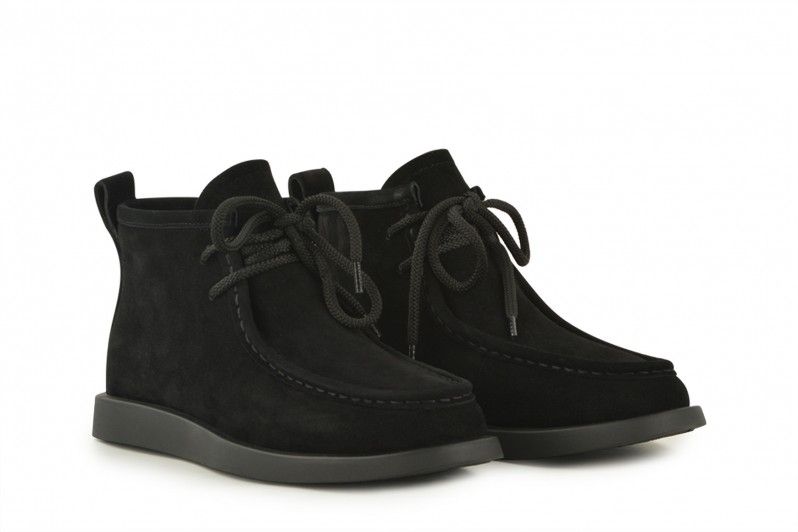 Черевики жіночі чорні з натуральної замші (008470)