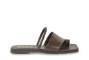Шльопанці жіночі коричневі з натуральної шкіри (008972)