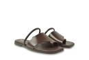 Шльопанці жіночі коричневі з натуральної шкіри (008972)
