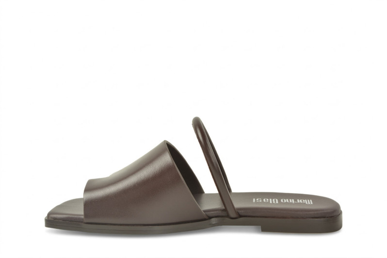 Шльопанці жіночі коричневі з натуральної шкіри (008972)