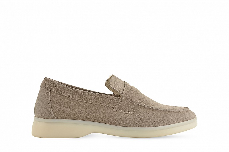 Лофери жіночі бежеві з натуральної замші (008389) Лофери жіночі бежеві з натуральної замші (008389)