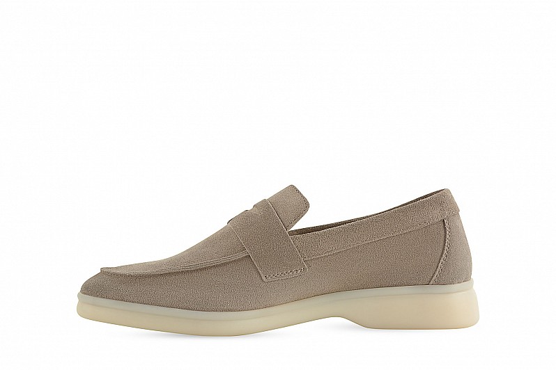 Лофери жіночі бежеві з натуральної замші (008389) Лофери жіночі бежеві з натуральної замші (008389)