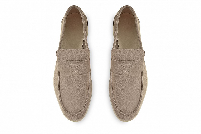 Лофери жіночі бежеві з натуральної замші (008389) Лофери жіночі бежеві з натуральної замші (008389)