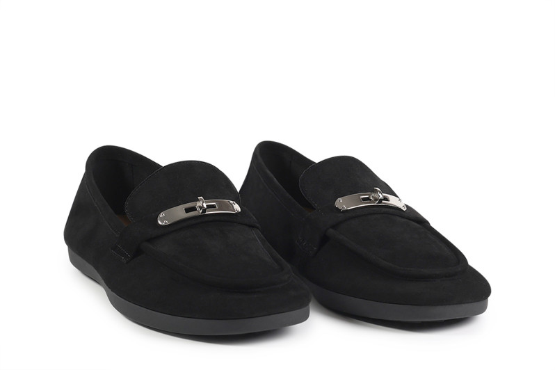 Лофери жіночі чорні з натуральної замші (008823)