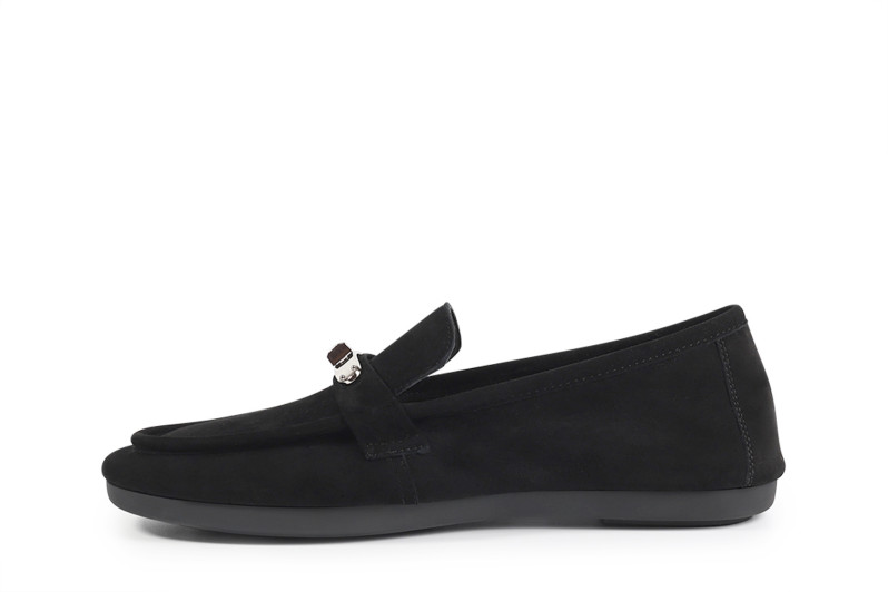 Лофери жіночі чорні з натуральної замші (008823)