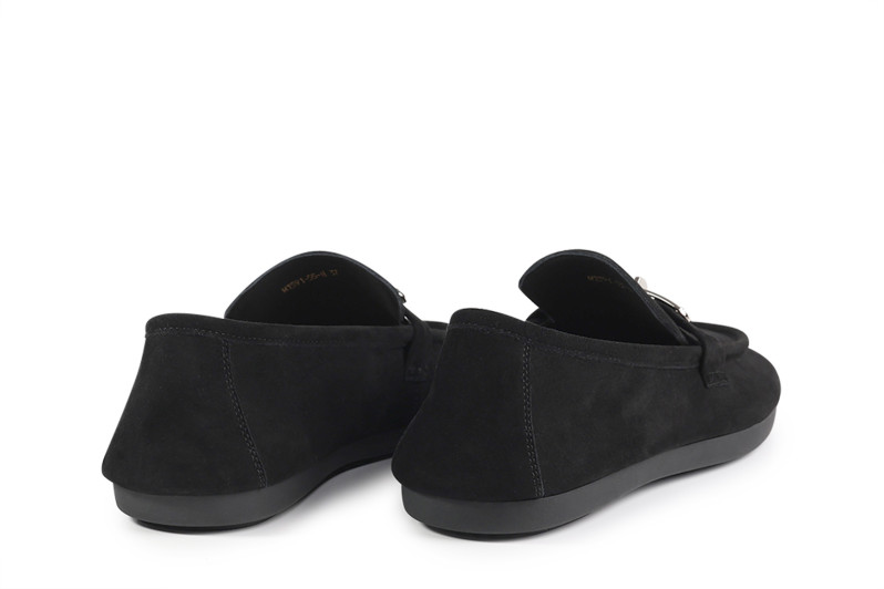 Лофери жіночі чорні з натуральної замші (008823)