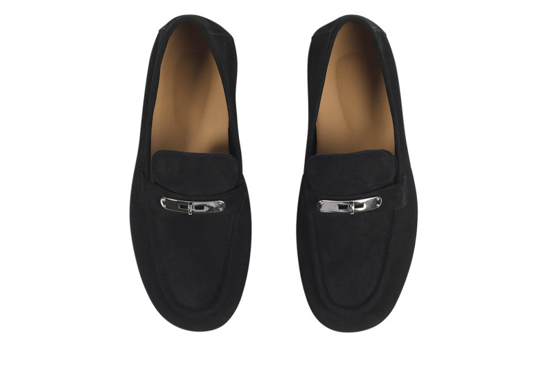 Лофери жіночі чорні з натуральної замші (008823)