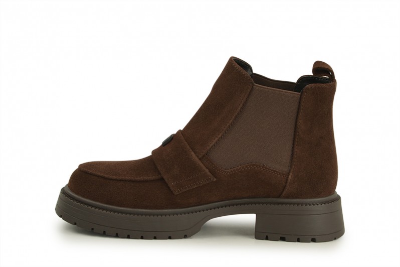 Черевики жіночі коричневі з натуральної замші (008494)