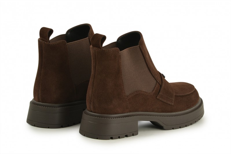 Черевики жіночі коричневі з натуральної замші (008494)