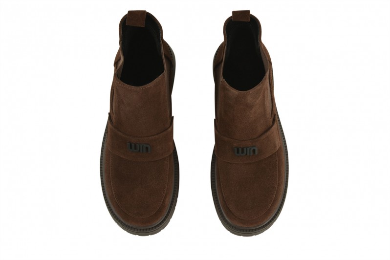 Черевики жіночі коричневі з натуральної замші (008494)