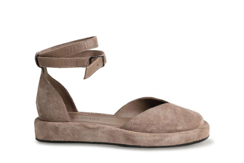 Туфлі жіночі коричневі з натуральної замши (008935)