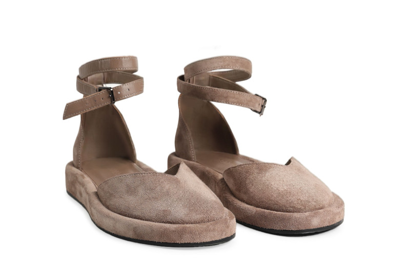 Туфлі жіночі коричневі з натуральної замши (008935)