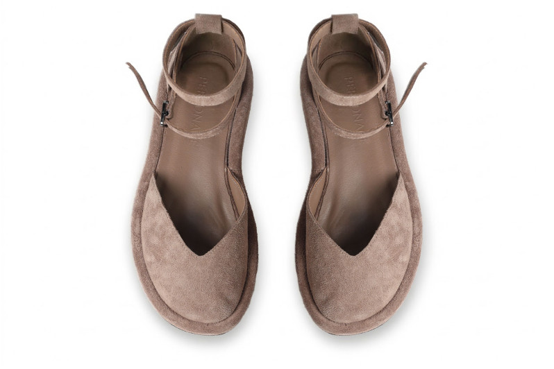 Туфлі жіночі коричневі з натуральної замши (008935)